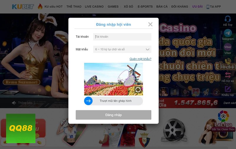 Đăng Nhập qq88 - Xác minh tài khoản hợp lệ và thông tin đăng ký